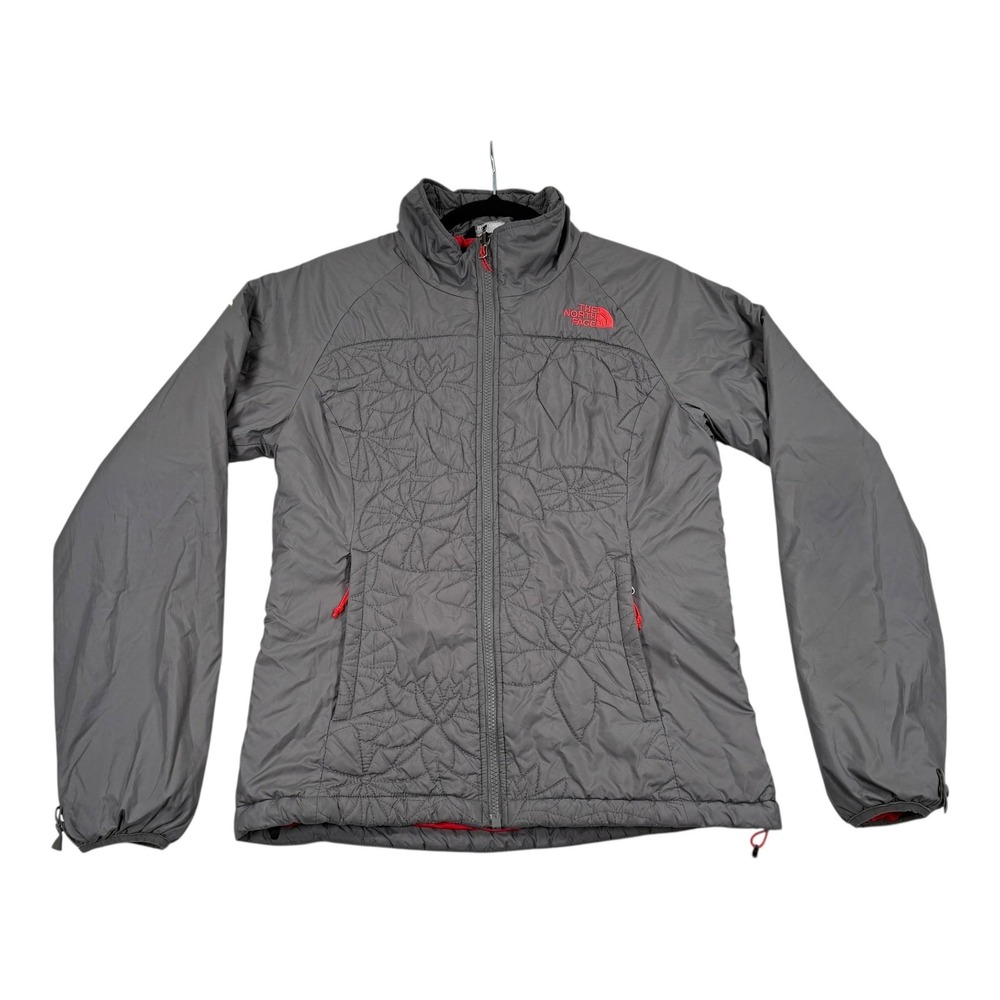 The North Face Jacket Womens Small Gray Quilted Full Zip Insulated Outdoor - Picture 1 of 6